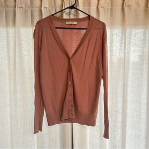 LOFT pink cardigan sweater